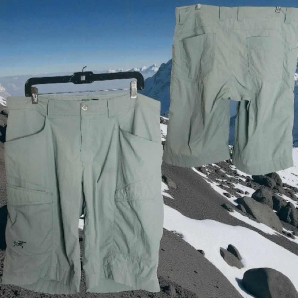 ARCTERYX MENS RAMPART LONG SZ 36 INSEAM 12 CARGO SHORTS.LIKE NEW CONDITION GREEN - Picture 12 of 13